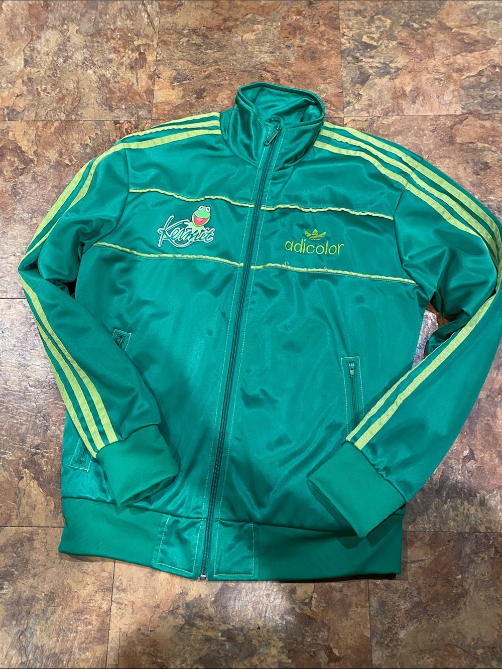 adidas Green & Yellow Adicolor Kermit Track Jacket